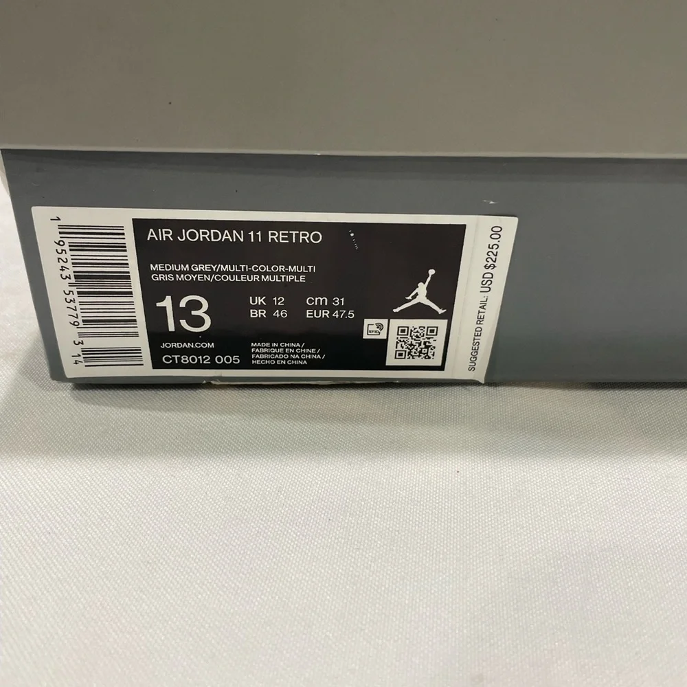 Jordan 11s Cool Gray and White Sneakers - Picture 7 of 8